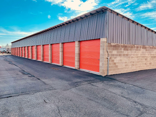 Row of self storage units used for business inventory and flexible space management