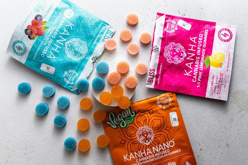 CBD-infused gummy edibles representing alternative wellness formats